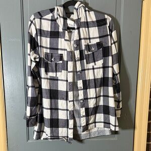 New York Laundry Monochrome Plaid Shirt